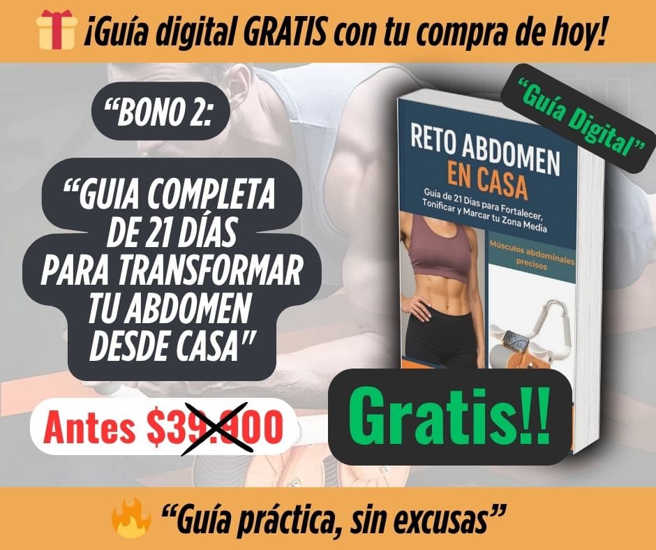 AbSteel Max Rueda Abd + Masajeador + Guía
