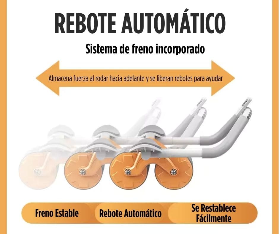 AbSteel Max Rueda Abd + Masajeador + Guía